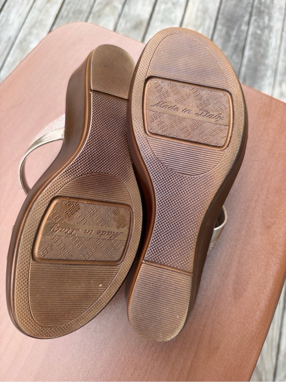 Gold Slide Sandals for Women - Picture 5 of 9